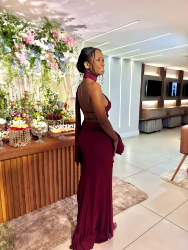 Vestido de Festa Sereia - Vinho M