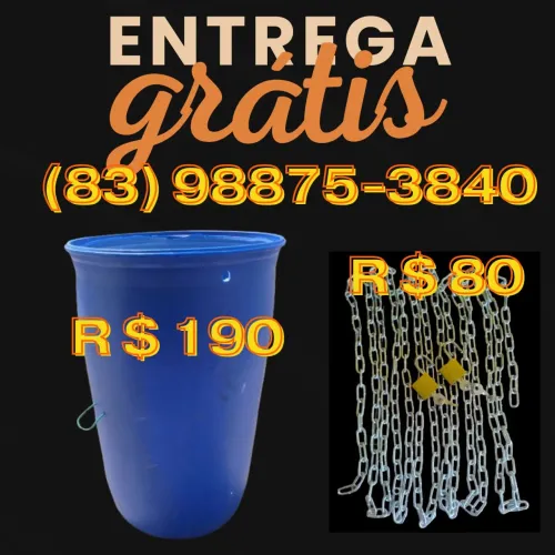 Tambor para lixo predial(200 litros) com entrega grátis