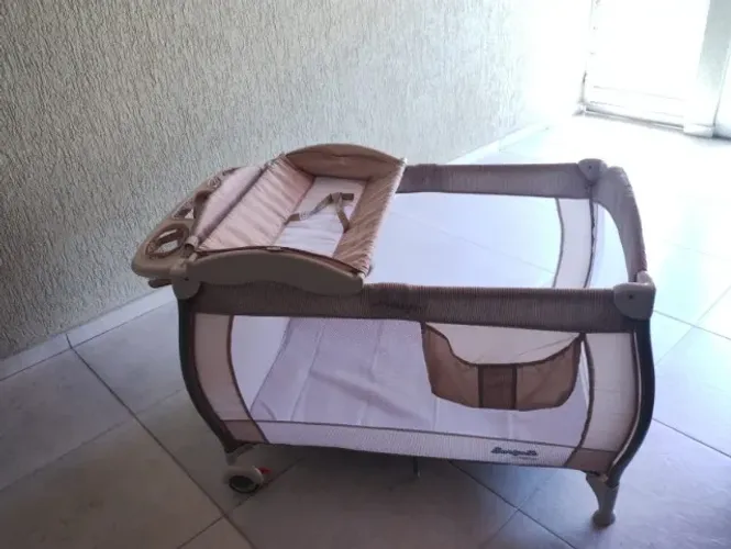 Berço Cercado Portatil Burigotto Aconchego New Beige