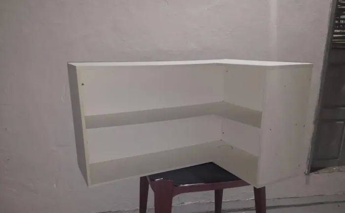 Armário aéreo MDF em L sem portas