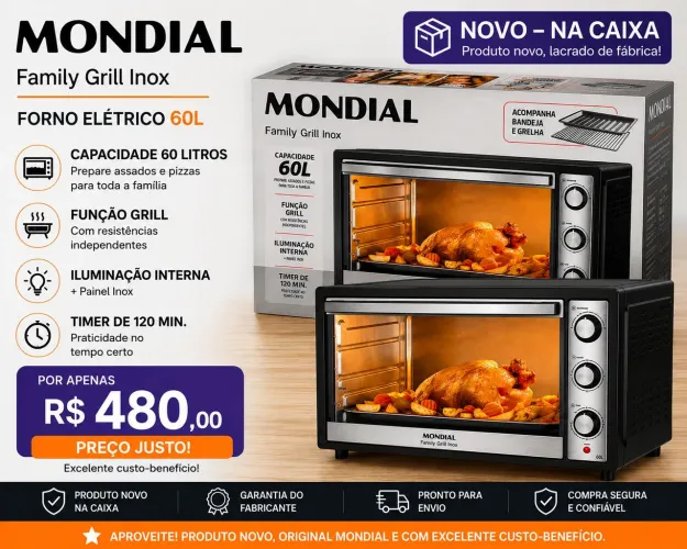 Forno elétrico 60L mundial 