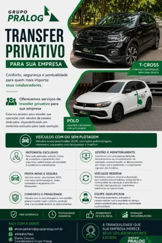 Serviço de tranfer privativo.