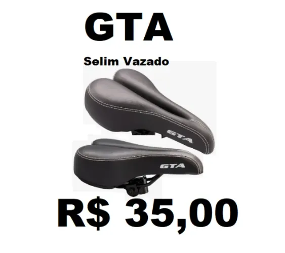 Banco Selim Vazado Gta Preto Bike Mtb Confortável
