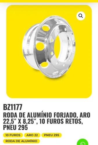 4 Rodas de Alumínio