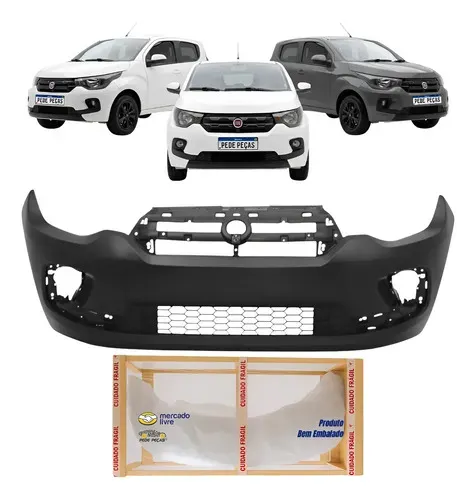 Parachoque Dianteiro Fiat Mobi 2016 17 18 19 2020 Novo Preto