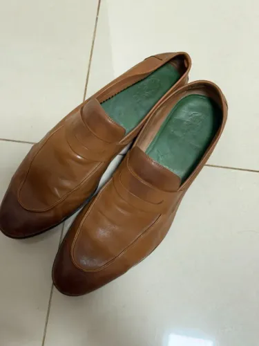 Mocassim Penny Loafer Cuor di Leone Couro Caramelo nº 41