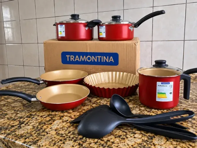 Jogo de Panelas Tramontina Turim 10 Peças ORIGINAL ?