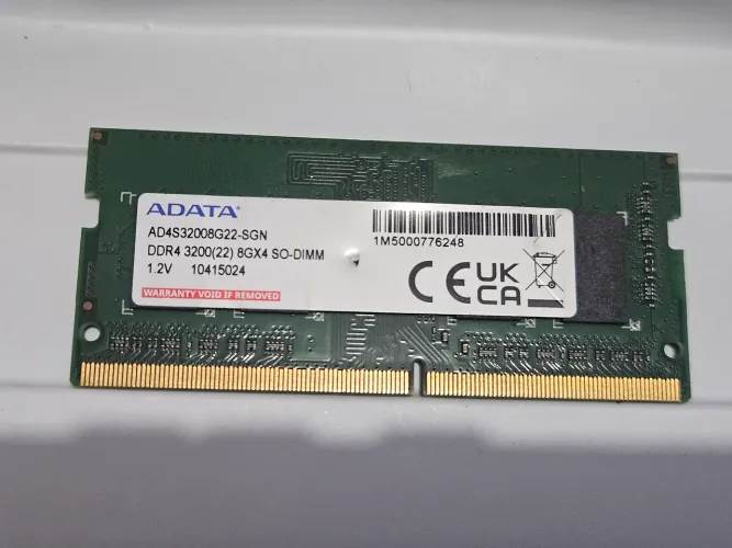 MEMÓRIA RAM ADATA 8GB DDR4 3200MHZ OEM NOVA! NOTEBOOK