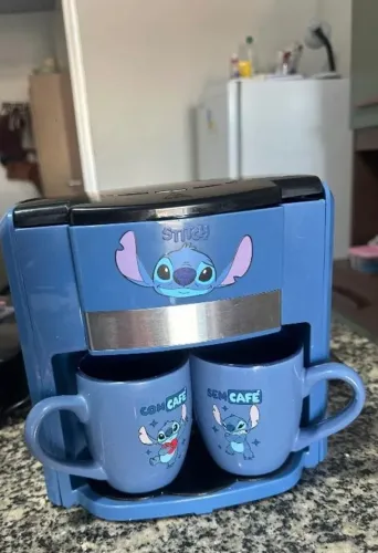 cafeteira stitch / duas xícaras