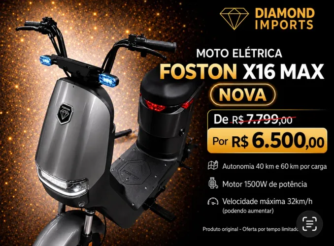 Moto elétrica Foston x13Fx Max (NOVA)