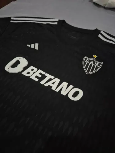 Camisa Oficial Atlético Mineiro 3GG 2022 Preta e Prata Adidas pouco usada