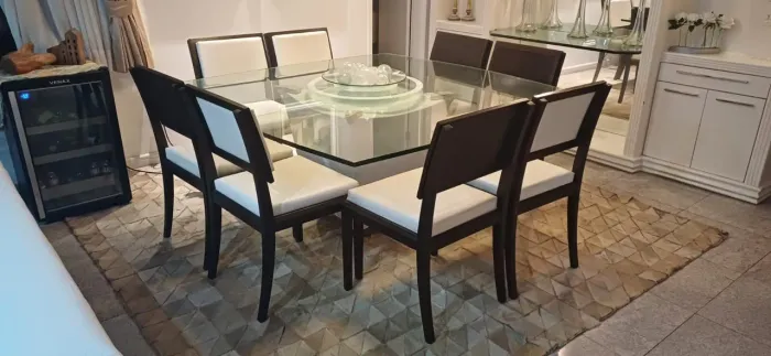 MESA DE JANTAR (tampo de 20mm) + 8 CADEIRASEIRAS