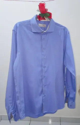 Camisa social azul 