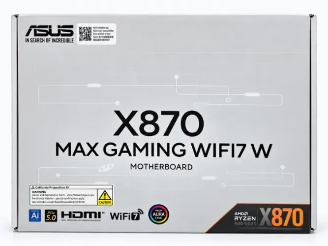 Placa Mãe Asus X870 Max Gaming Wi-Fi 7 W AMD Soquete AM5