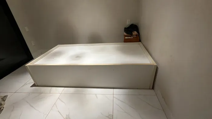 Cama solteiro MDF com colchão 