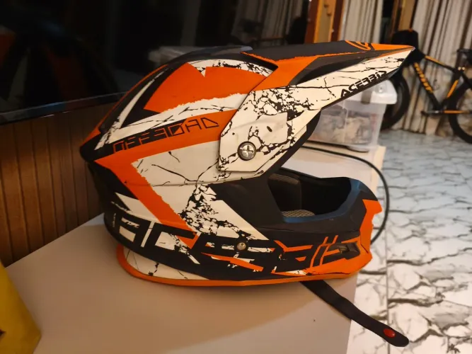 Capacete Acerbis Profile 4 Laranja Branco
