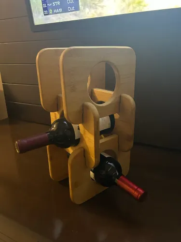 Porta vinhos de bamboo