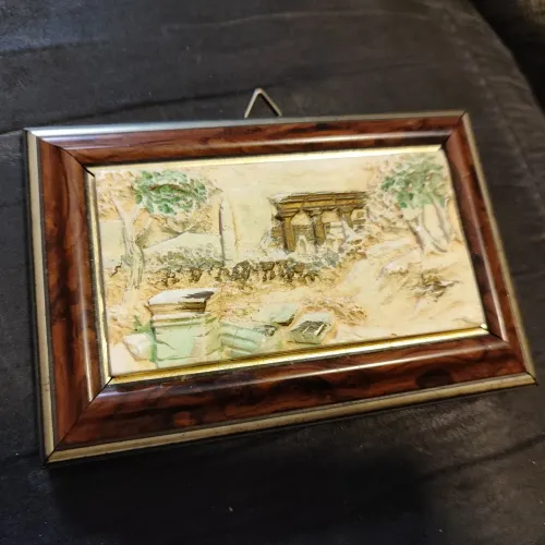 Quadrinho Antigo Alto relevo Italiano Franciacorta miniatura