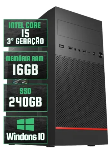 Computador Cpu Intel Core I5 3°geração 16gb Ram Ssd 240gb Nf 240 Gb 16 Gb Processador Com