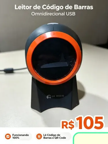 Leitor de Código de Barras Mesa Omnidirecional USB Funcionando 100%
