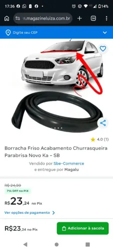 Borracha acabamento churrasqueira.