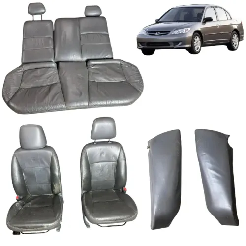 Jogo Banco De Couro Completo Honda Civic 2000 á 2005 Original