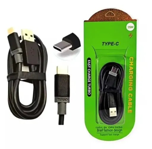 Cabo USB Tipo C Turbo 25W - Carregamento turbo Entrega Grátis