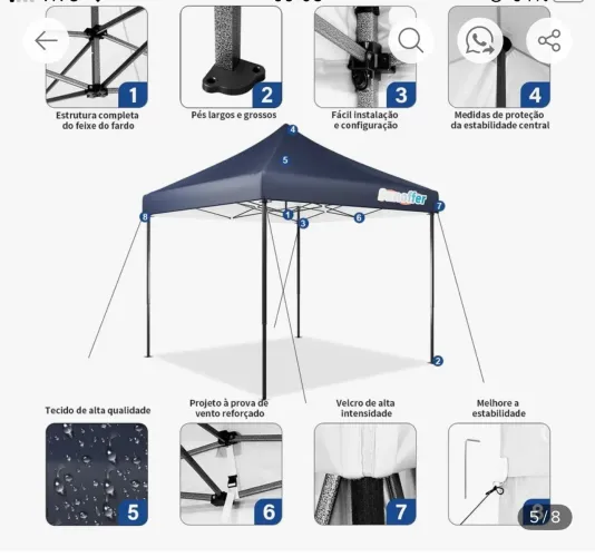 Tenda sunoffer semi nova 