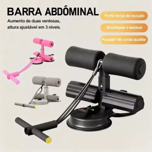 Elástico auxiliar de abdominais pé fixo fitness unissex muscular abdominal treino