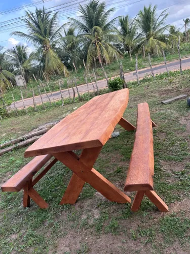 MESA RÚSTICA MACIÇA TOP NOVA
