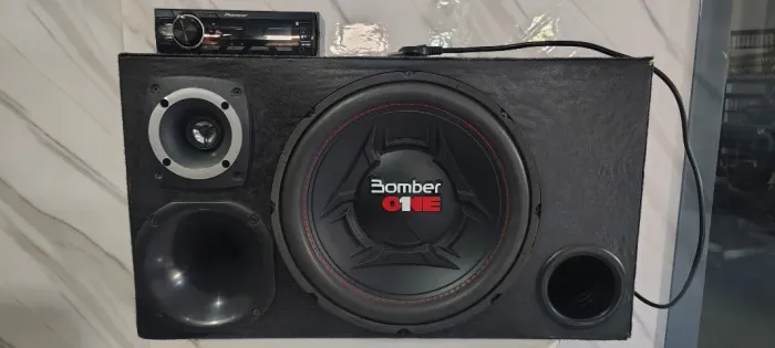 Caixa Selada Bomber O1NE + Amplificador StetSom + Fonte StetSom 70A + Pionner