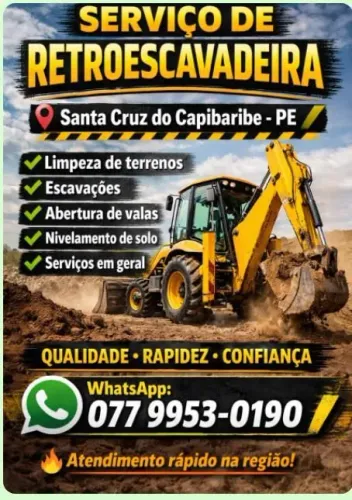 Locações de retroescavadeira santa cruz capibaribe