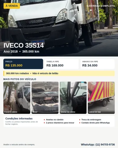 Iveco Daily Gran Furgone 35s14 3.0 16V Turbo Diesel Mec. E5 2018