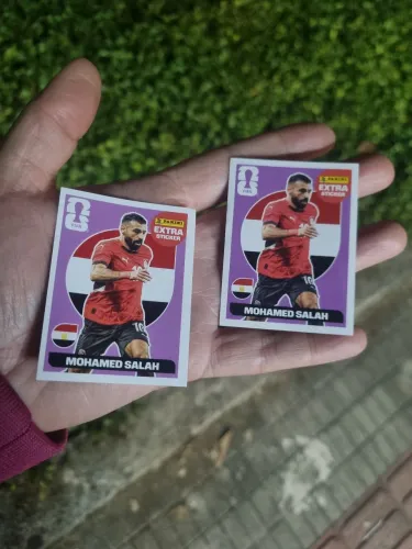 Duas figurinhas novas e originais Mohamed Salah