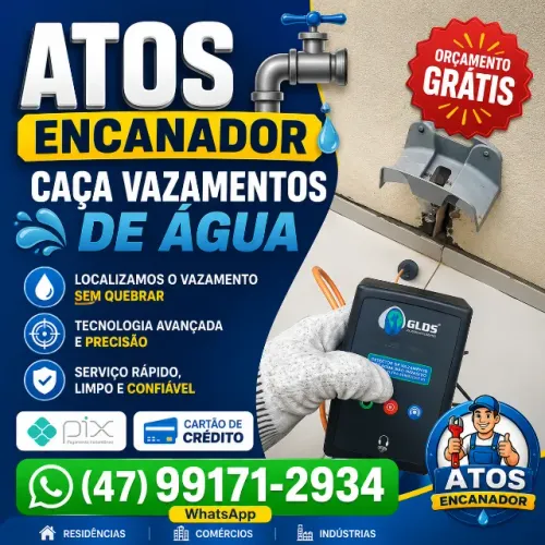 Encanador Caça Vazamento de Água e Esgoto