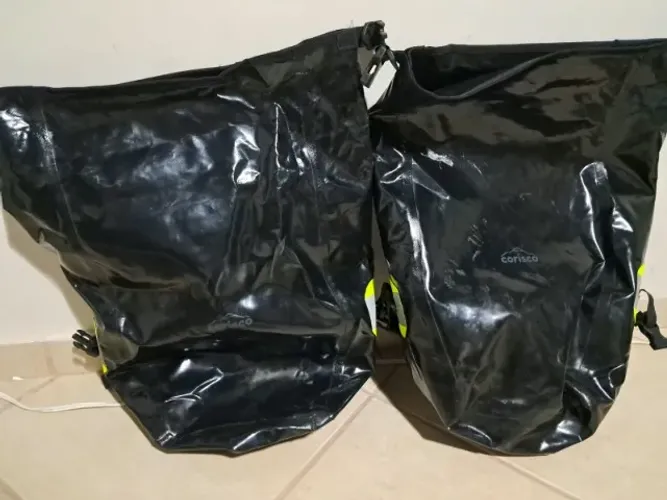 Alforge Corisco 50L Impermeável Cicloturismo Par Bolsa Bike