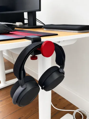 Suporte para Headset de Mesa | Fixação por Rosca | Organize seu Setup Gamer