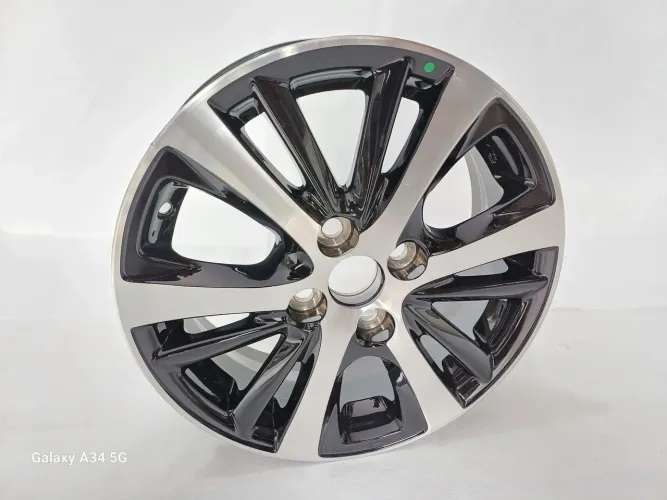 Roda Aro 15 Avulsa Toyota Yaris preta Diamantada Nova Original