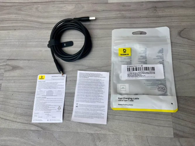 Cabo Baseus original USB-C de 2 metros - Compatível com Computador, Celular e videogame