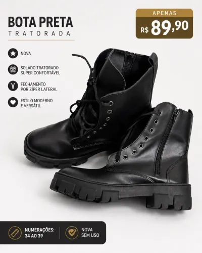 Bota Tratorada C/Zipper