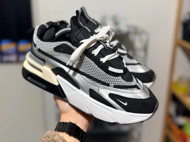 Tênis 1:1 Nike Air Max Furyosa Black Silver Metallic