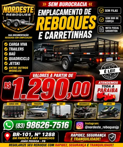 REBOQUES,CARRETINHAS E TRAILERS