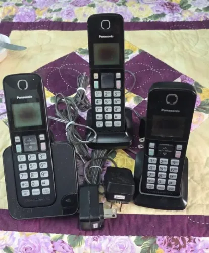 Telefone sem fio com 2 ramais Panasonic