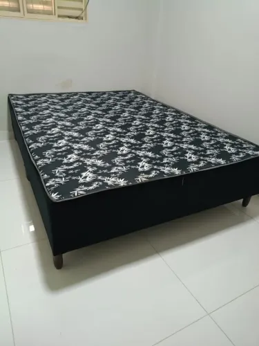 Cama box de casal acoplada 3cm de espuma