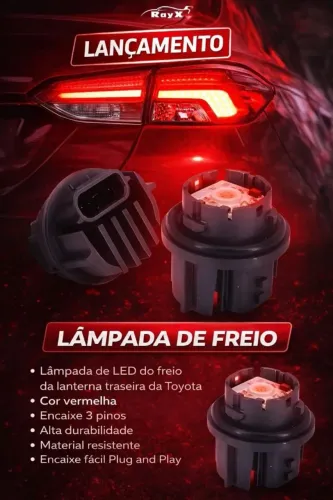 Luz/lampada de LED do freio vermelha para toyota Plug and Play