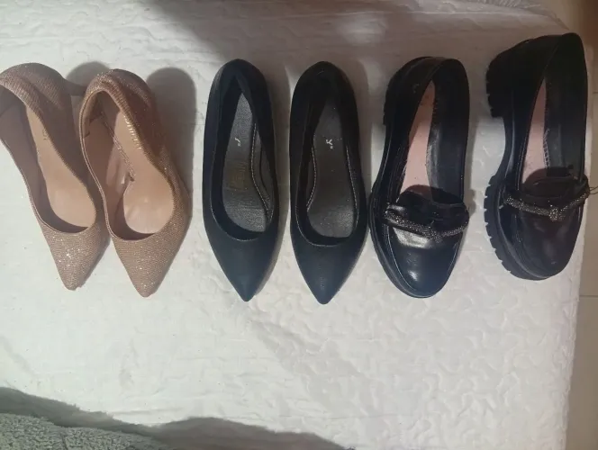 KIT SAPATOS FEMININOS - 3 PARES (TAMANHO 34 calçando até 35)