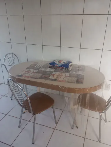 Mesa com 3 cadeiras alumínio