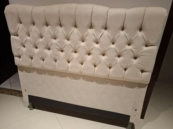 Cabeceira suede casal