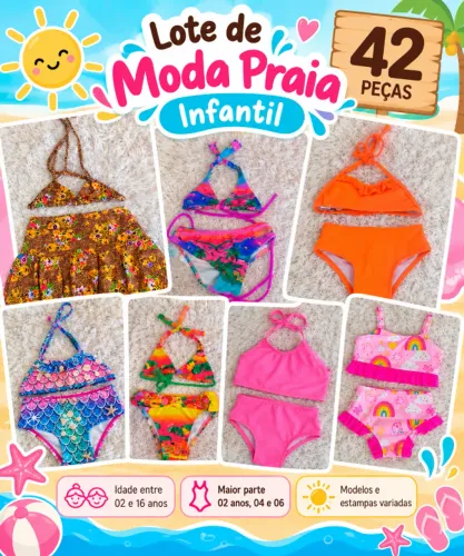 Lote de roupas - moda praia baby/infantil