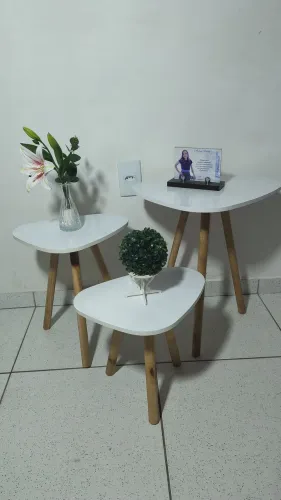 Kit 3 mesinhas de canto! Ideal para sala e escritório ! Pagamento após receber as mesinhas